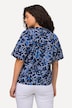 Bluse, oversized, V-udskæring, halværmer
