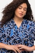 Bluse, oversized, V-udskæring, halværmer