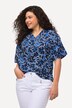 Bluse, oversized, V-udskæring, halværmer
