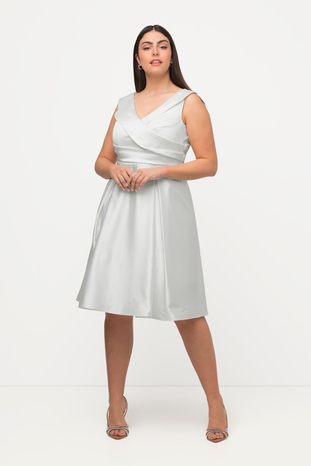 Große Größen Abendkleid, Damen, beige, Größe: 44, Polyester, Ulla Popken