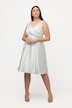 Abendkleid, A-Linie, drapiert, V-Ausschnitt, ärmellos