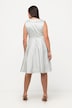 Abendkleid, A-Linie, drapiert, V-Ausschnitt, ärmellos