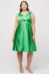 Abendkleid, A-Linie, drapiert, V-Ausschnitt, ärmellos