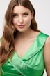 Abendkleid, A-Linie, drapiert, V-Ausschnitt, ärmellos