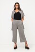 Cropped Wide Leg Linen Blend Pants
