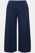 Pantalones con diseño crop, mezcla de lino, cintura elástica, pernera ancha