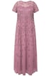 Síťované šaty, perlová výšivka, kulatý výstřih, krátké rukávy