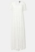 Brautkleid, Stickerei, Empirenaht, V-Ausschnitt, 3/4-Arm