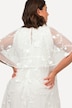 Brautkleid, Stickerei, Empirenaht, V-Ausschnitt, 3/4-Arm