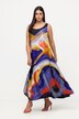 Abstract Orchid Graphic Print Sleeveless Maxi Dress