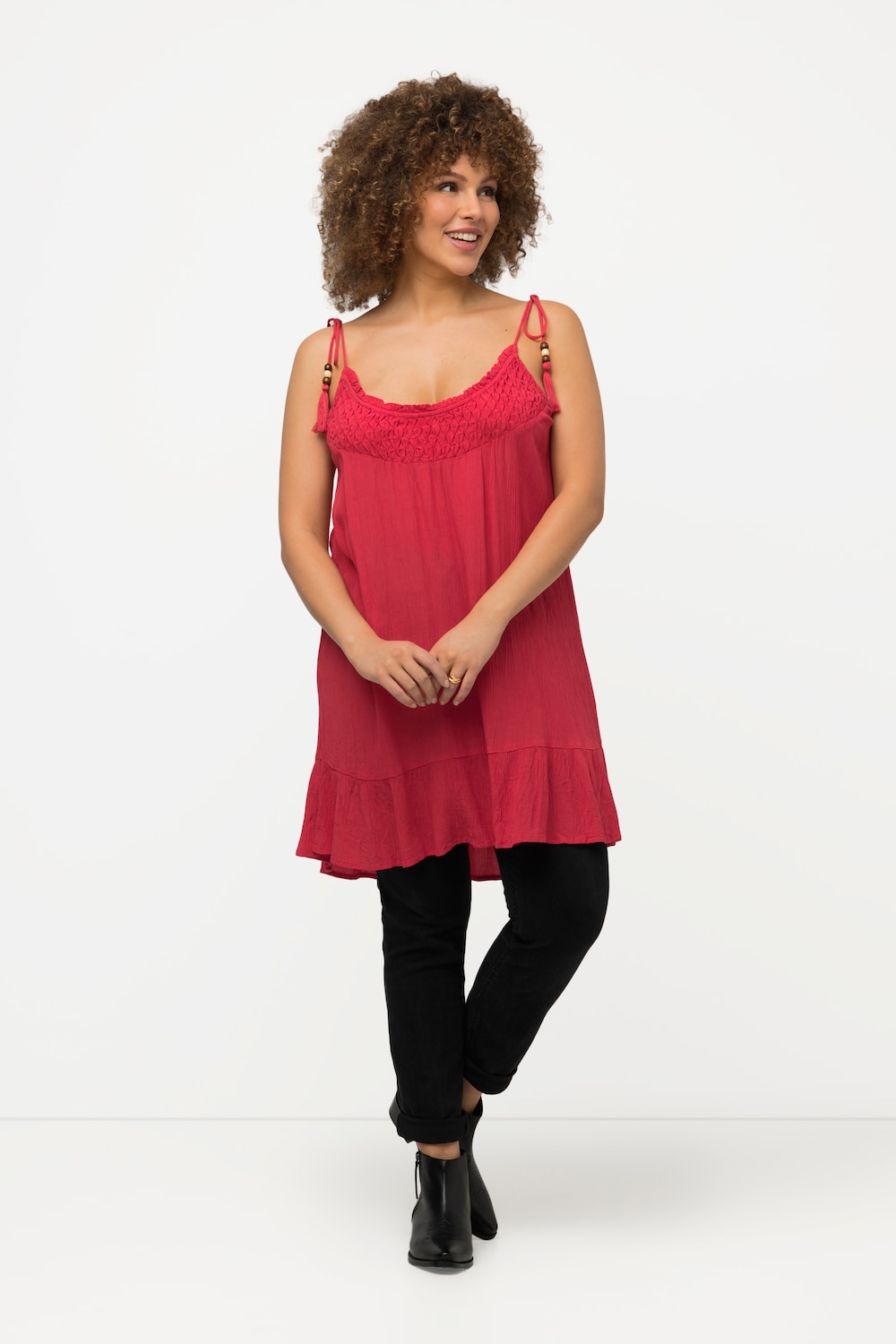 Große Größen Top, Damen, rot, Größe: 46/48, Viskose, Ulla Popken