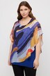 Layered Abstract Print Chiffon Blouse