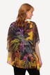 Layered Colorful Leaf Print Chiffon Blouse