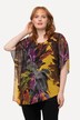 Layered Colorful Leaf Print Chiffon Blouse