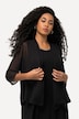Chiffon-jakke, oversized, sjalkrage, trekvartermer