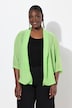 Chiffon-jakke, oversized, sjalkrage, trekvartermer