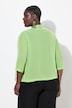 Chiffon-jakke, oversized, sjalkrage, trekvartermer