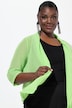 Chiffon-jakke, oversized, sjalkrage, trekvartermer