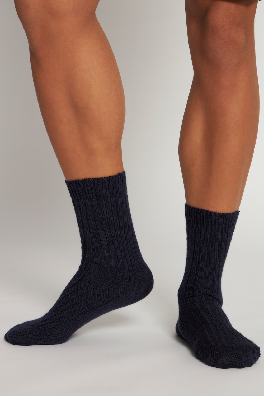 grandes tailles chaussettes en laine, hommes, bleu, taille: 39-42, laine/fibres synthétiques, jp1880