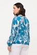 Tunika, Blüten, Oversized, U-Boot-Ausschnitt, Langarm