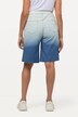 jeansshorts Mary, kleurverloop, wijde pijpen, 5-pocket model