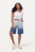 jeansshorts Mary, kleurverloop, wijde pijpen, 5-pocket model
