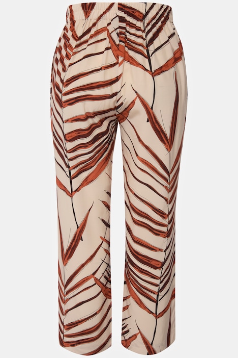 Palm Leaf Print Wide Leg Pants | Comfort Pants | Pants
