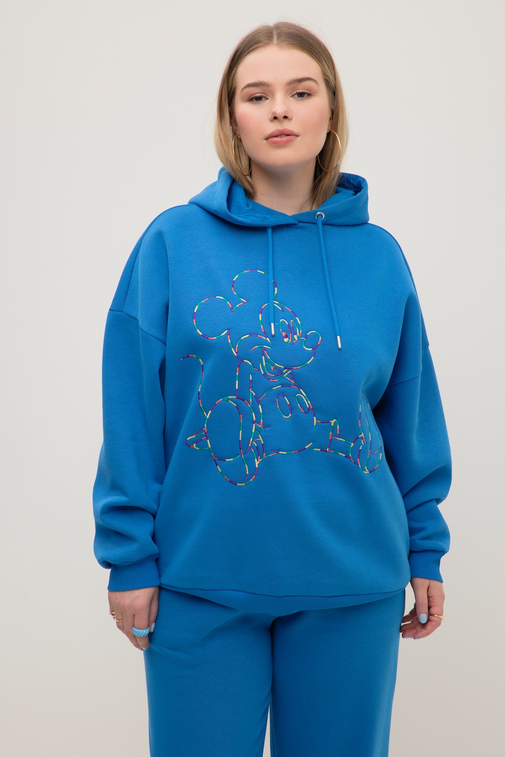 Grote Maten hoodie, Dames, blauw, Maat: 42/44, Katoen/Polyester, Studio Untold
