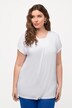 T-shirt, pyntelæg, overstørrelse, V-udskæring, halværmer