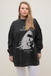 Bluza, oversizowy krój, styl vintage, wielki nadruk, długi rękaw