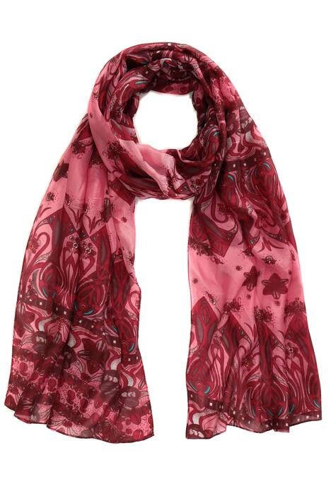 Hedvábný šál, design ArtDéco, extra dlouhý