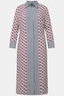 Kleid, Grafik-Design, Hemdkragen, Langarm