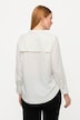 Decorative Button Front Long Sleeve Blouse
