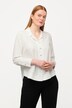 Decorative Button Front Long Sleeve Blouse