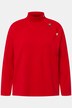 Pullover, ribstrik, ståkrave, pynteknapper, lange ærmer