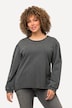 Oversized Long Sleeve Ribbed Cuff Sweatshirt