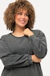 Oversized Long Sleeve Ribbed Cuff Sweatshirt