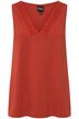 Top, zdobený výstřih do V, A střih, bez rukávů