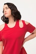 T-Shirt, Cut-Outs, Rundhalsausschnitt, Halbarm