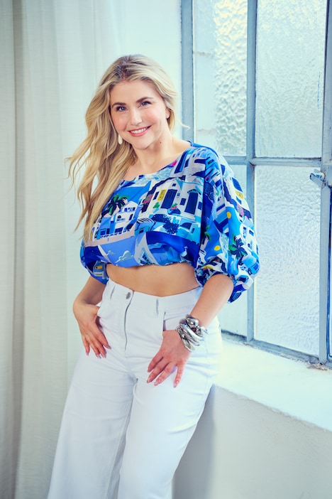Marlene Soft Denim Cropped Culotte Jeans