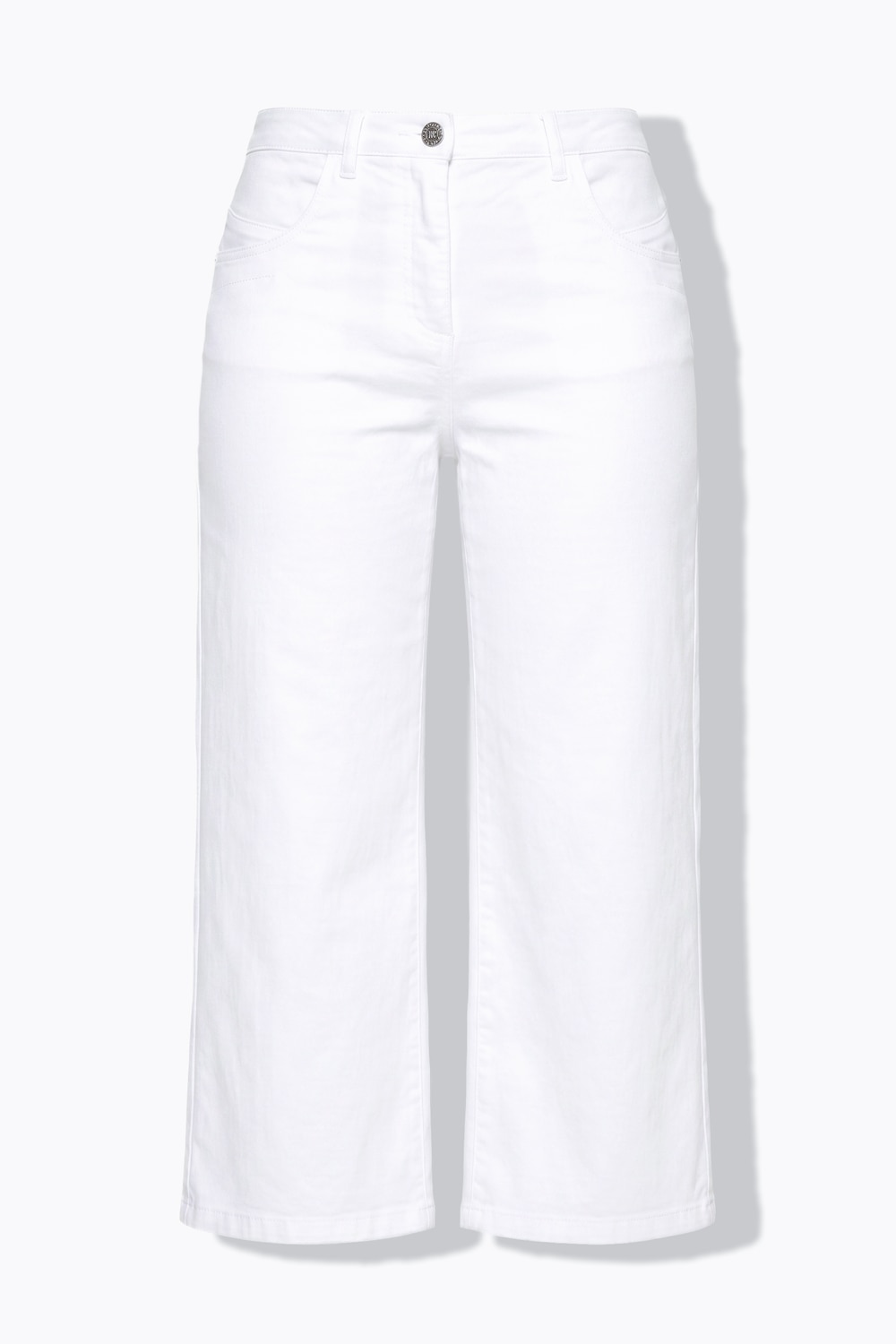 Jeans-Culotte, wadenlang, weites Bein, Marlenehose