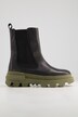 Botas Chelsea, piel auténtica, plataforma de color, ancho H