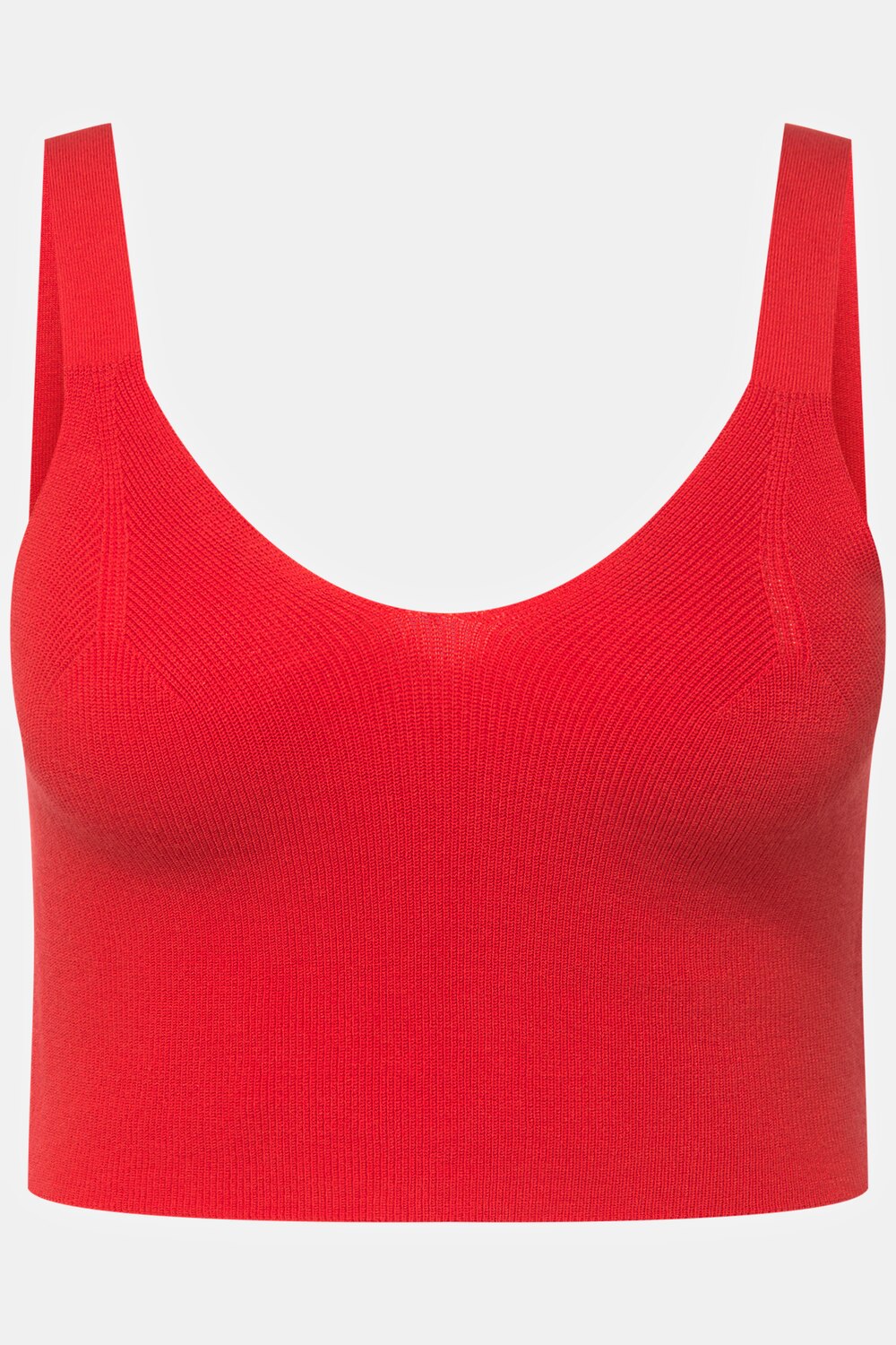 Stora storlekar Stickad bustier, Dam, röd, storlek: 54/56, Viskos/Polyester, Ulla Popken