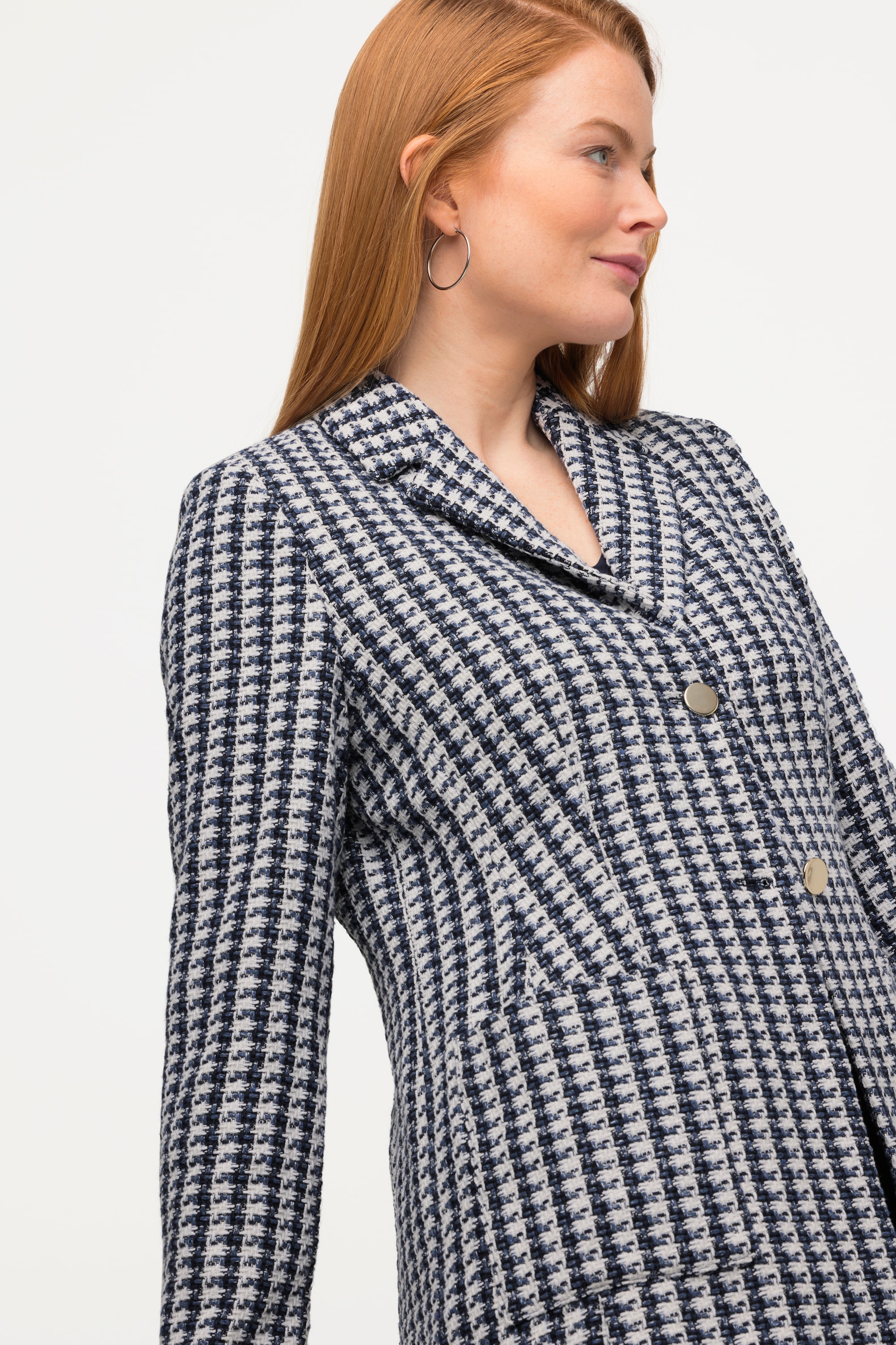 Ulla Popken Damen große Größen Blazer leicht tailliert Reverskragen