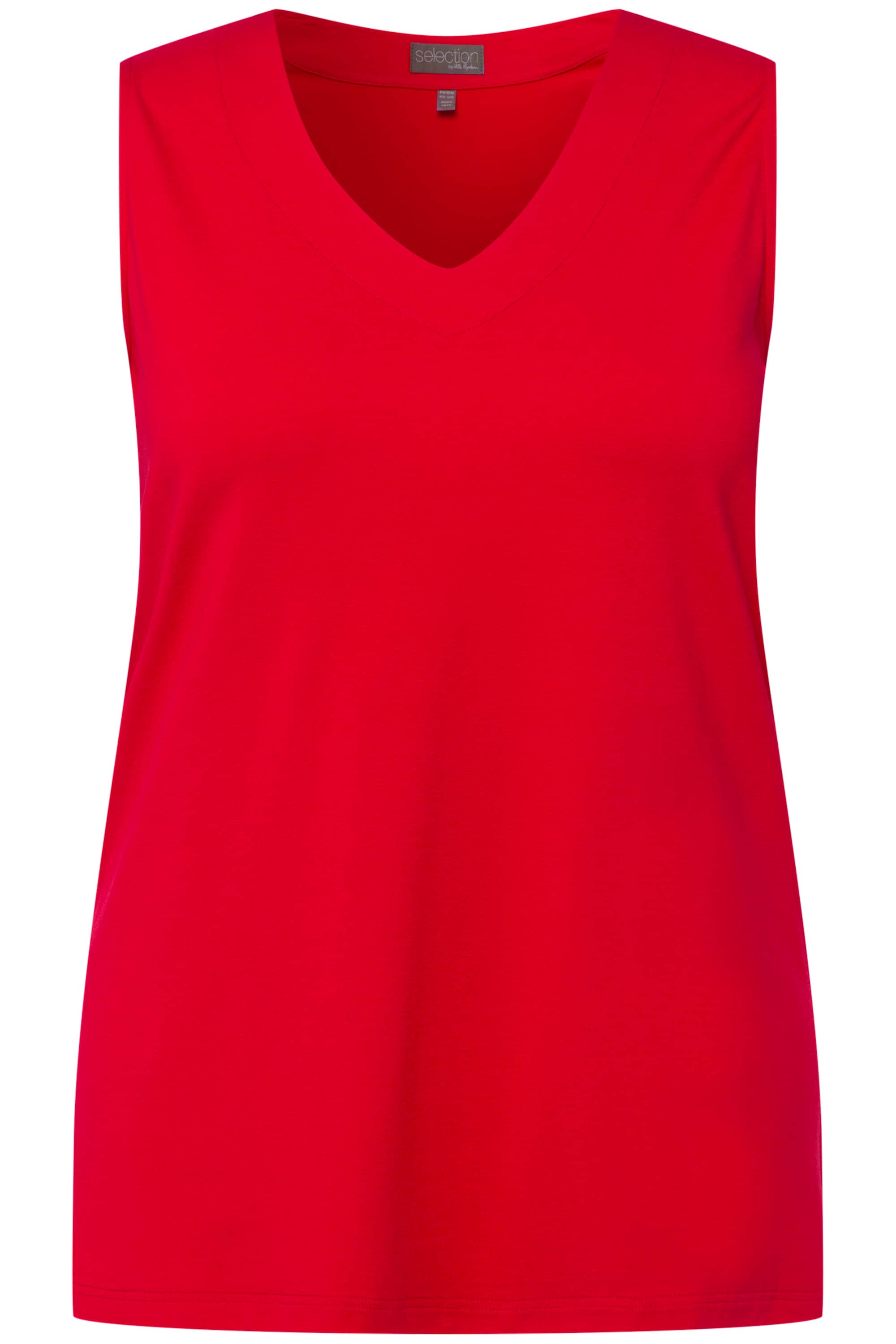 Ulla Popken Damen große Größen Top Slim V Ausschnitt ärmellos 817429