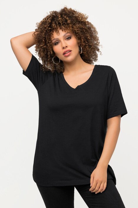 Relaxed Fit Short Sleeve V-Neck Tee
