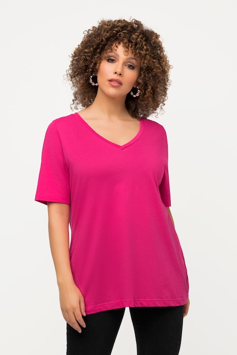 T-Shirt, Classic, V-Ausschnitt, Halbarm