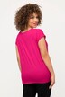 T-shirt, marszczona taśma na obwodzie, okrągły dekolt, rękaw 1/2