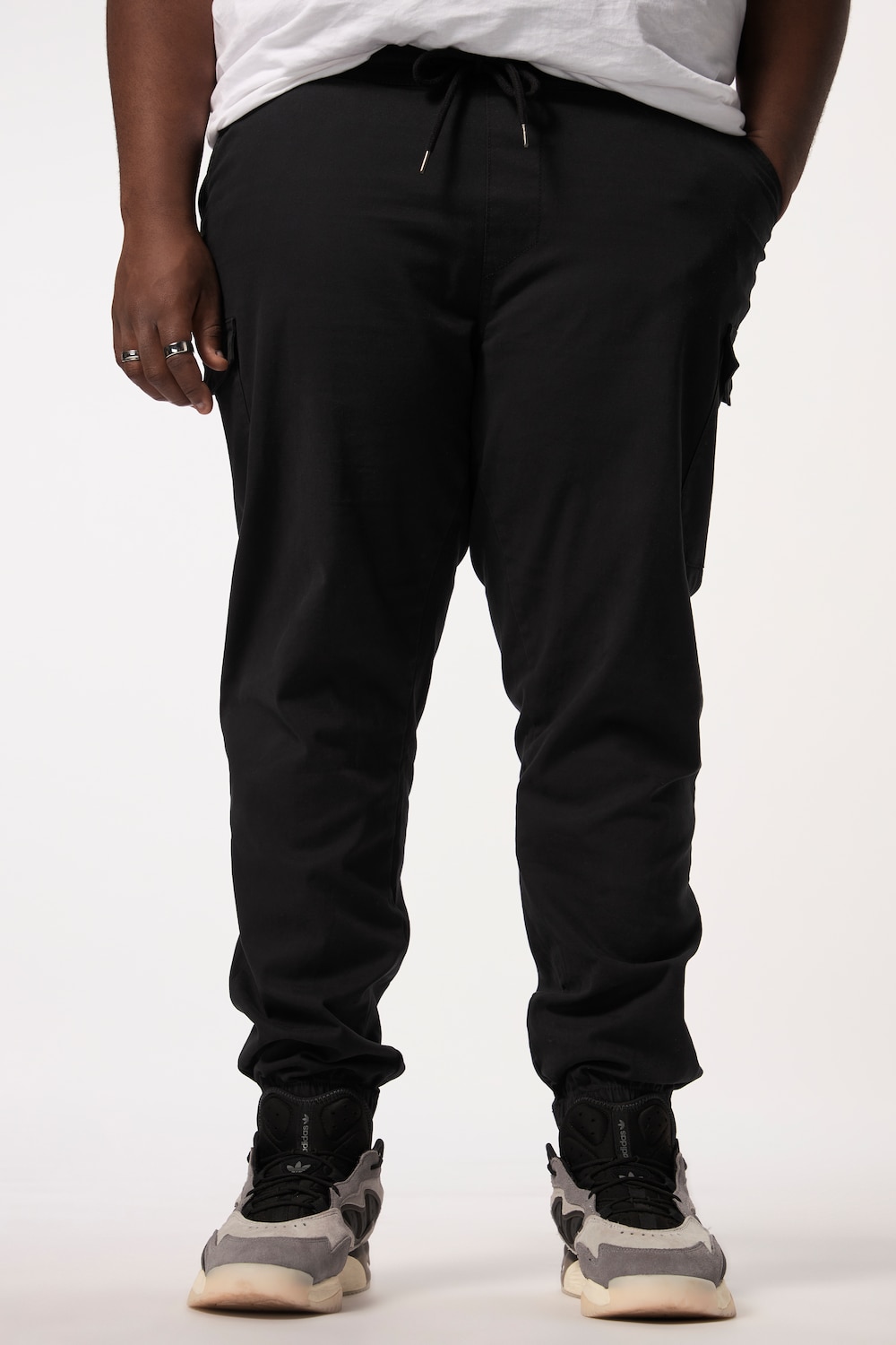 grandes tailles pantalon cargo sthuge, femmes, noir, taille: xl, coton/polyester, sthuge