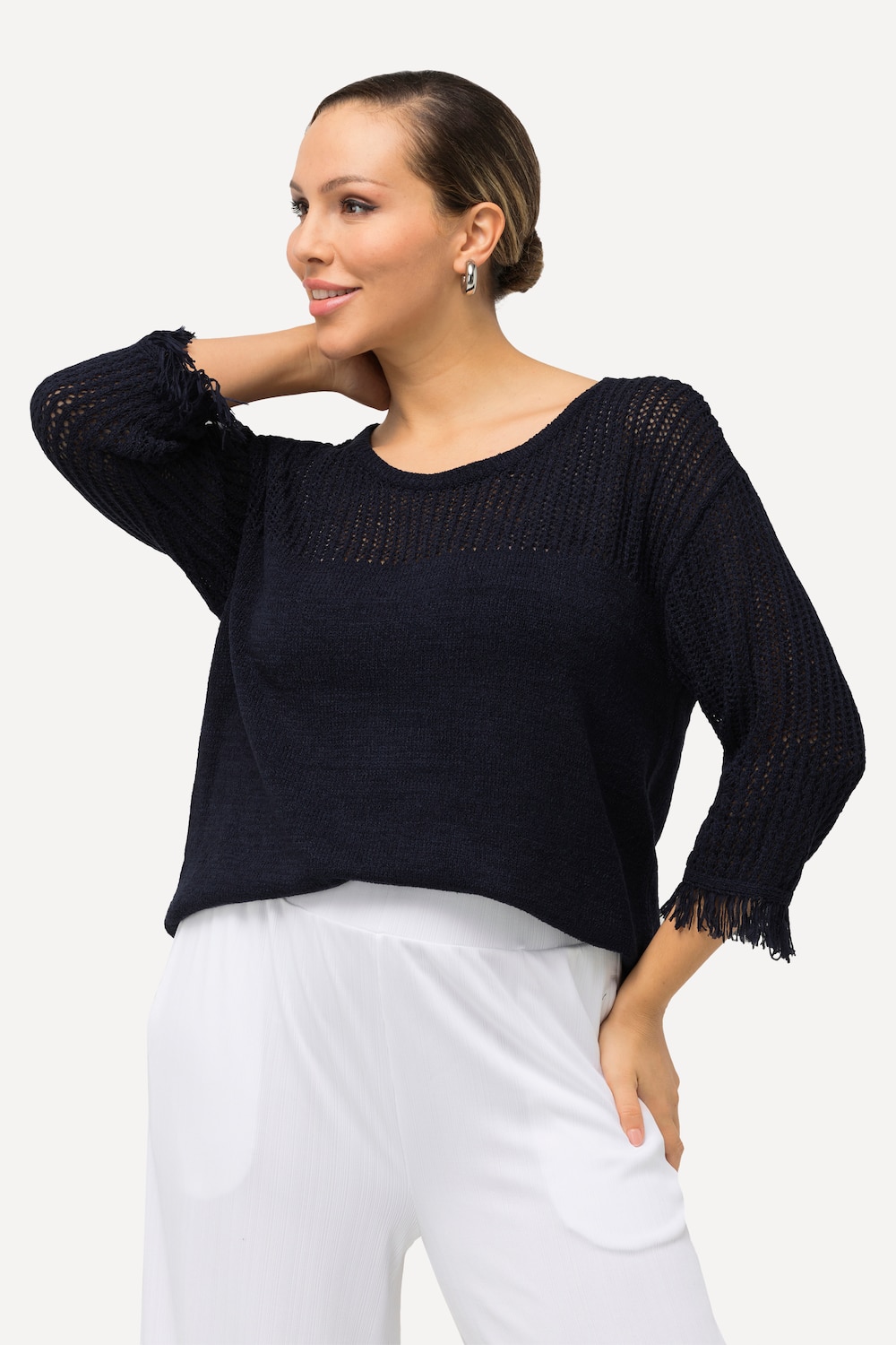 Große Größen Pullover, Damen, blau, Größe: 46/48, Synthetische Fasern, Ulla Popken